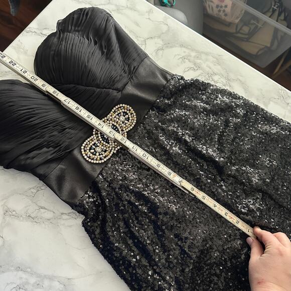 Alyce Paris Strapless Sequin Skinny Leg Jumpsuit women's US size 6 NEW with tags - Picture 12 of 14